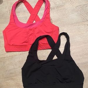 Lululemon black & pink sports bras